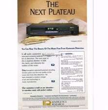 Kinergetics Research KCD-40 1989 Lettore CD Stereo Hi-Fi Pubblicità Vintage 