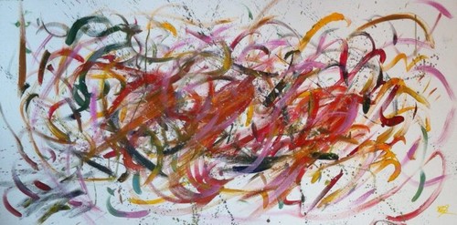 Dipinto olio b164 astratto - dipinto,