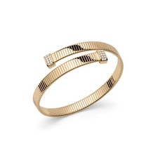 Bracciale donna Unoaerre dorato tubogas con zirconi 2674