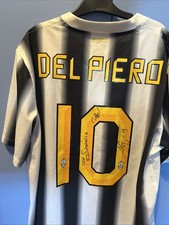 Juventus Maglia Ultimo Anno Del Piero autografata con dedica vinta Juve Academy