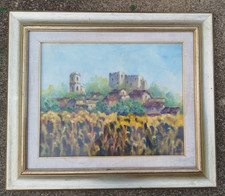 quadro olio su tela paesaggio firmato B.Ronca dim. luce 40x50 cm.totali 60x70