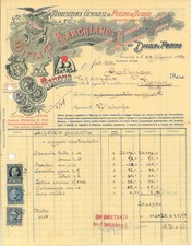 Genova. Fattura DITTA P. MARCHIANO di Degola e Pavero. Palle per biliardi. 1934