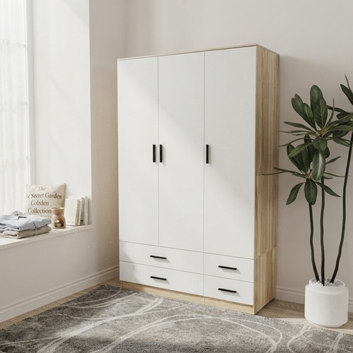 Armadio moderno rovere - , bianco