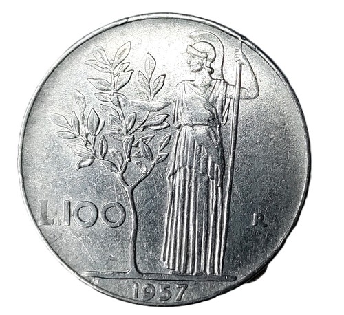 Italy 100 lire 1957 km - lire,