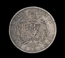 5 Lire 1827 Zecca Genova Regno