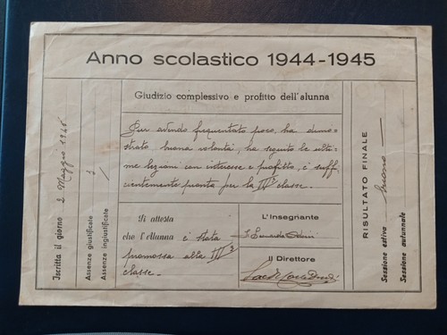Pagella fascista repubblica - pagella,