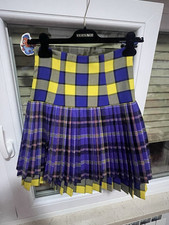 Gonna Tartan Versace Taglia 38 Chiara Ferragni Fashion Week 2018 Mai Indossata