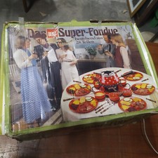 SET FONDUTA 28 PEZZI BEKA Super-Fondue Usato poche volte in montagna-Vintage
