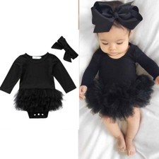 Vestito Bambina Nero Elegante