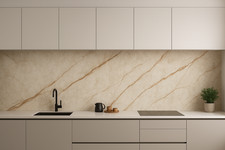 Pannello Adesivo in PVC Effetto Marmo Beige 1,20 x 3 metri Ignifugo Resistente