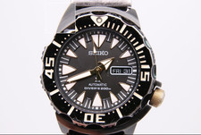 Seiko Monster Gen 2 SRP583 "Black Ion" Auto Diver - 2 Cinturini (Gomma + Originale)