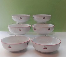 Richard Ginori CILIEGIE CHERRIES 6 CIOTOLINE PORCELLANA CM. 13 VINTAGE TAZZE