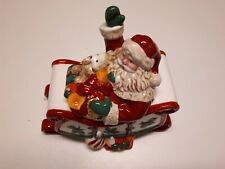 Babbo Natale con Slitta Ceramica contenitore