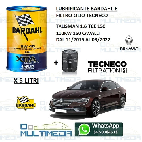 Kit filtro olio - e, motore