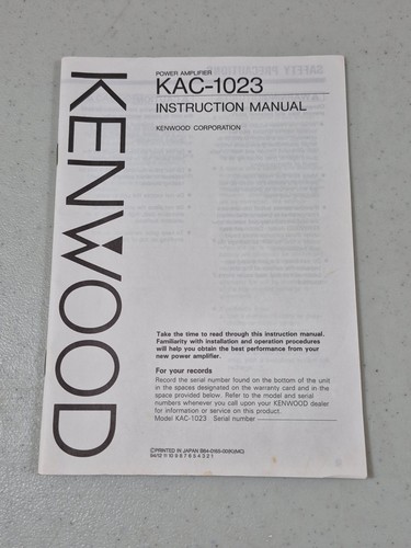 Kenwood kac 1023 - kenwood, amplificatore