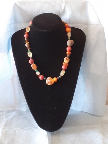 Collana con antiche - , ambra