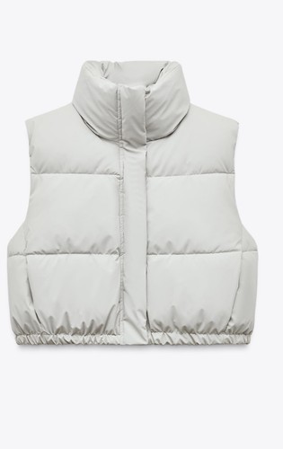 Gilet zara cropped puffer - gilet,