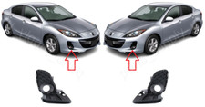 NUOVO PER MAZDA 3 2012 - 2013 PARAURTI ANTERIORE GRIGLIA FENDINEBBIA NERO COPPIA SET L & R