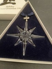 SWAROVSKI STAR 1995 MIB FIOCCO DI NEVE ORNAMENTO NATALIZIO SPLENDIDO LEGGI