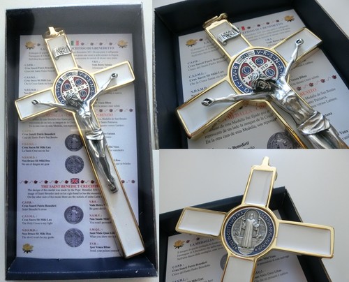 Crocifisso croce smalto bianco - croce,