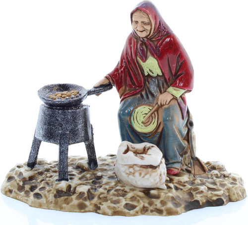 Venditrice castagne per - venditrice,