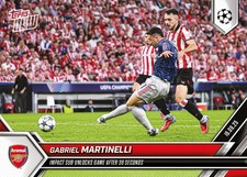 TOPPS NOW 25-2026 UCL CHAMPIONS LEAGUE #09 GABRIEL MARTINELLI ARSENAL PREORDER