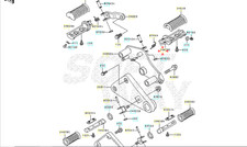 Pedana ant kawasaki 500 - dx,