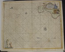 LAND'S END SCILLY ISLES ENGLAND 1723 GREENVILLE COLLINS INSOLITA ANTICA CARTA MARINA