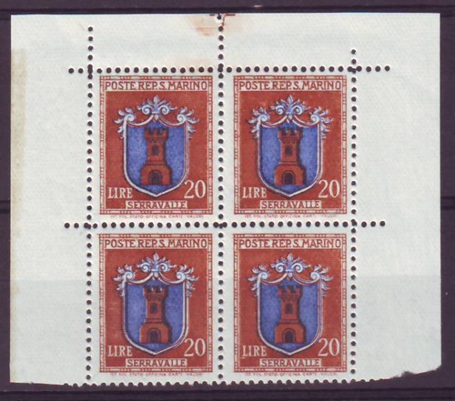 San marino 1945 - stemmi, lire