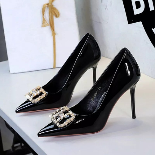 Decolte donna nere lucide - lucide, con