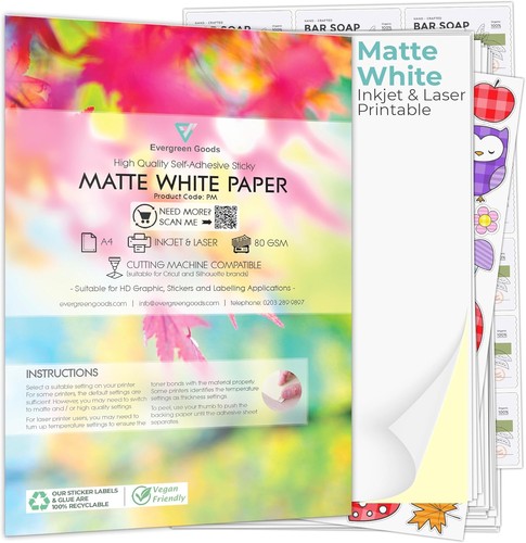 Matte sticker paper - a4,