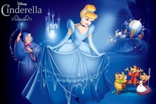 Poster Manifesto Locandina Cinema Vintage Film Fantasia Walt Disney Cenerentola