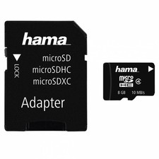 HAMA 8 GB MicroSD Class 4 Scheda di Memoria con Adattatore SD