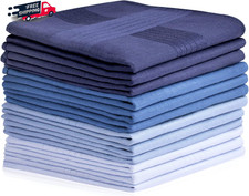 Fazzoletti Da Uomo in Cotone, Grandi Fazzoletti Stoffa Plaid, Idee Regalo, 40Cm 