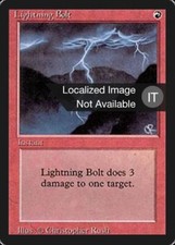 MTG LIGHTNING BOLT - POOR/ROVINATO FULMINE - FBB - MAGIC