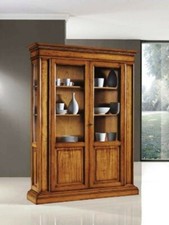 VETRINA IN LEGNO MASSELLO L 155 P 48 H 210 VARI COLORI