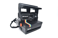 Polaroid Spirit 600 fotocamera terrestre pellicola nera istantanea striscia arcobaleno testata