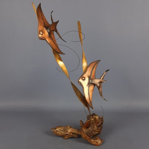 Scultura pesci scalari - pesci,