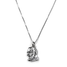 Collana con Ciondolo Medaglietta Padre Pio in Argento Sterling 925
