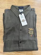 CAMICIA UOMO AERONAUTICA MILITARE  100% LINO TAGLIA XXL