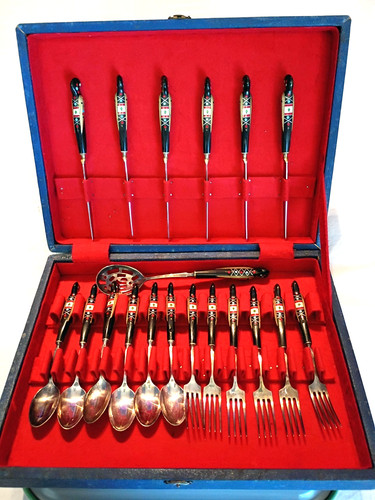 Set argenteria uccellini