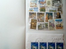 ALBUM  buono stato  ITALIA REPubblica  FRANCOBOLLI usati lavati e frammento