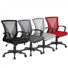 Sedia Poltrona Ufficio da Scrivania Ergonomica a Rotelle Girevole Reclinabile