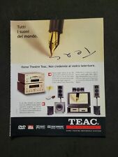 TEAC HOME TEATRE NEW CLASSIC HIFI RITAGLIO CLIPPING PUBBLICITA ADVERTISING x10