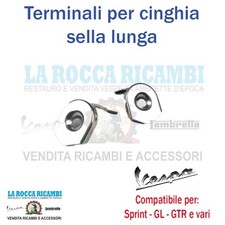 Ganci Terminali Fissaggio Cinghia Sella Lunga Vespa PRIMAVERA / GL / GS e varie