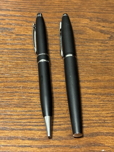 Black silver cross pen - black,