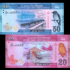 Banconota Sri Lanka 50 e 20