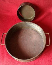 COPPIA SETACCI ANTICHI - FERRO E BRONZO - DIAMETRO CM 31 E 15