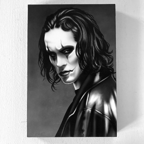The crow 8x12 dipinto - 8x12,
