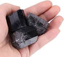 Tormalina nera grezza - nera,